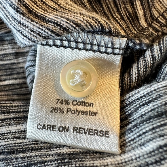 Billy Reid Short Sleeve Polo – XL (Navy/White Thin Pinstripes) - Picture 4 of 6